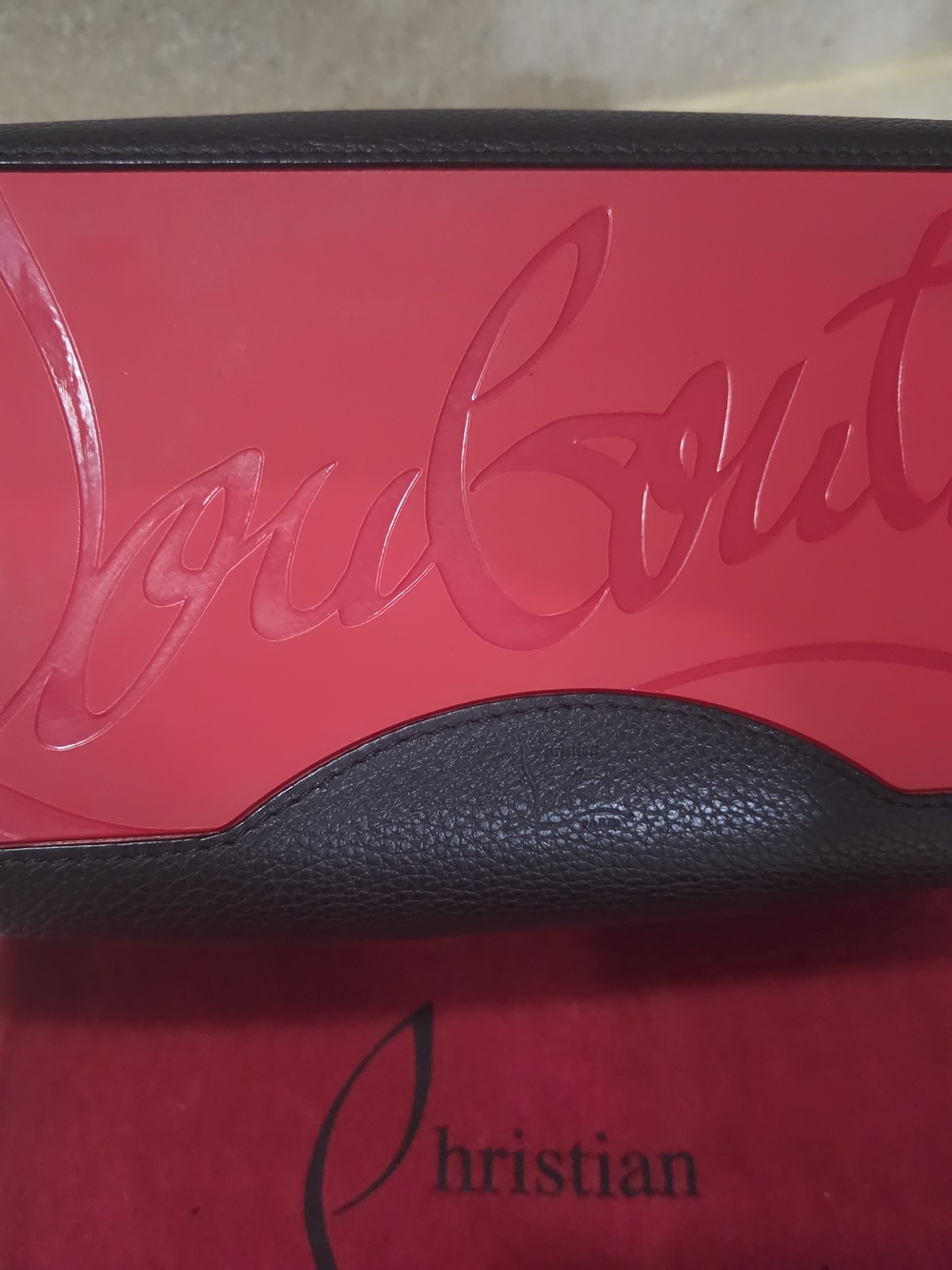 Christian Louboutin Black Leather Men's Travel Toiletry Bag - Picture 7 of 7